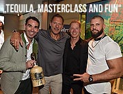 „Tequila, Masterclass and Fun“: Schwarzenegger-Neffe Patrick Knapp-Schwarzenegger und Wasenwirt Michael Wilhelmer feiern Tequila-Party im Emporio Armani Caffé in München  ©Foto: G. Nitschke/Brauer Photos